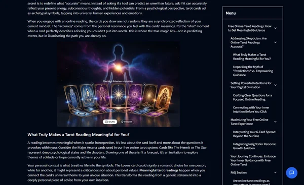 Free Online Tarot Readings: How to Get Meaningful Guidance