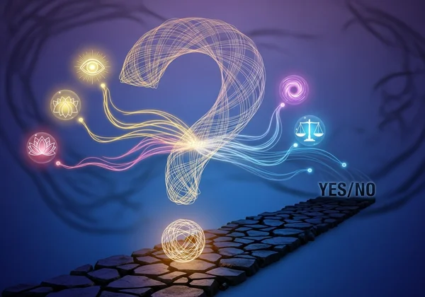 Open-ended questions branching into insights, no yes/no