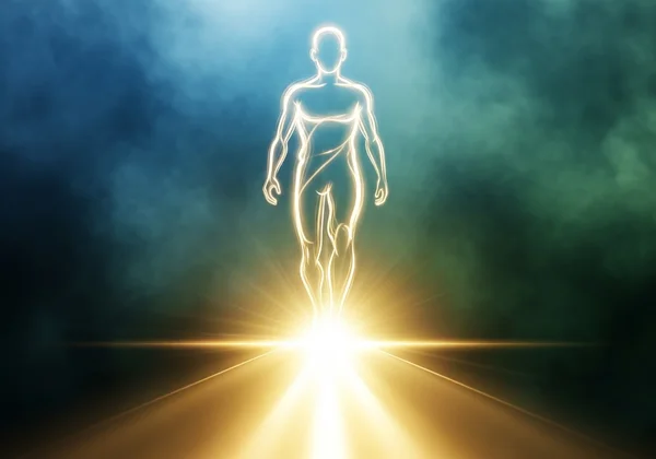 Person confidently stepping forward with clarity.