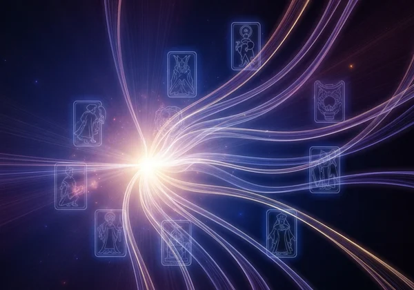 Abstract connection between tarot archetypes and subconscious