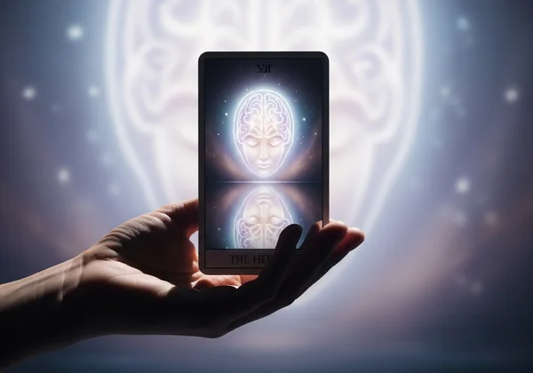 Tarot cards reflecting a calm, introspective mind